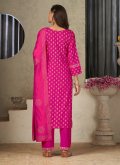 Rani color Rayon Pant Style Suit with Embroidered - 2
