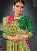 Rani color Silk Classic Designer Saree with Woven - 1