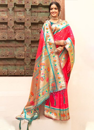 Rani Designer Traditional Saree in Silk with Woven