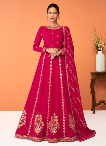 Rani Georgette Embroidered Salwar Suit for Reception