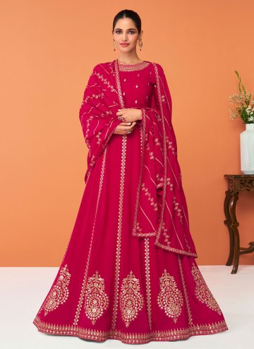 Rani Georgette Embroidered Salwar Suit for Reception