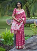 Rani Organza Strips Print Designer Saree for Ceremonial - 2