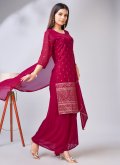Rani Palazzo Suit in Georgette with Embroidered - 2