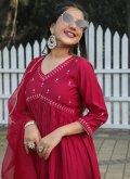 Rani Poly Silk Embroidered Trendy Salwar Kameez - 1