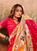 Rani Pure Silk Woven Trendy Saree - 2