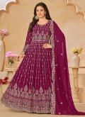 Rani Salwar Suit in Faux Georgette with Embroidered - 2