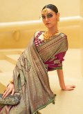 Rani Traditional Saree in Brasso with Woven - 1