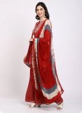 Rayon Trendy Salwar Kameez in Maroon Enhanced with Embroidered - 3