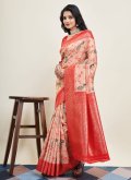 Red Banarasi Woven Contemporary Saree for Ceremonial - 3