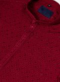 Red color Rayon Kurta Pyjama with Embroidered - 4