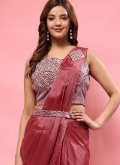 Red Imported Embroidered Trendy Saree for Ceremonial - 3