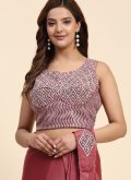 Red Imported Embroidered Trendy Saree for Ceremonial - 4
