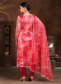 Red Organza Hand Work Trendy Salwar Suit for Ceremonial - 2