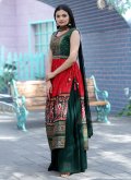 Red Patola Silk Designer Trendy Salwar Kameez for Ceremonial - 2