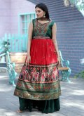 Red Patola Silk Designer Trendy Salwar Kameez for Ceremonial - 3