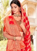 Red Silk Border Trendy Saree for Festival - 1