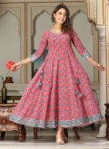 Red Viscose Lace Readymade Designer Gown for Ceremonial - 2
