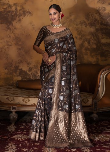 Remarkable Brown Cotton  Woven Trendy Saree