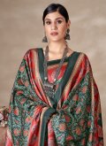 Remarkable Digital Print Pashmina Multi Colour Trendy Saree - 1