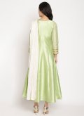 Remarkable Green Poly Silk Plain Work Party Wear Kurti for Casual - 1