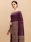 Remarkable Magenta Banglori Silk Woven Designer Saree - 1
