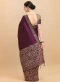 Remarkable Magenta Banglori Silk Woven Designer Saree - 3