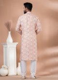 Remarkable Multi Colour Cotton  Digital Print Kurta Pyjama for Engagement - 3