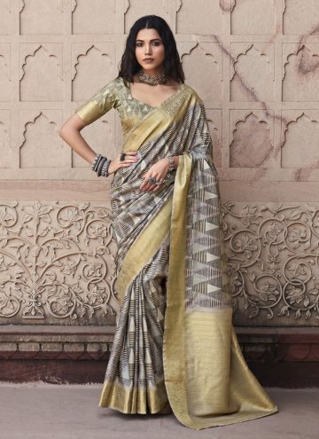 Remarkable Multi Colour Handloom Silk Woven Classi