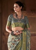 Remarkable Multi Colour Handloom Silk Woven Trendy Saree - 1