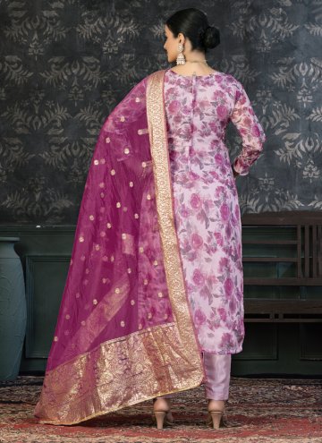 Remarkable Multi Colour Organza Digital Print Trendy Salwar Suit