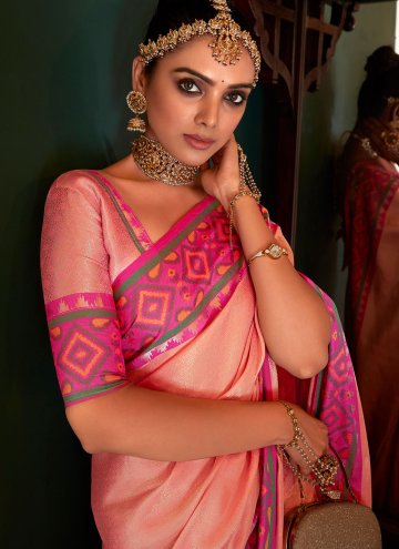 Remarkable Pink Kanjivaram Silk Border Trendy Saree
