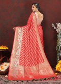 Remarkable Red Silk Meenakari Contemporary Saree - 2