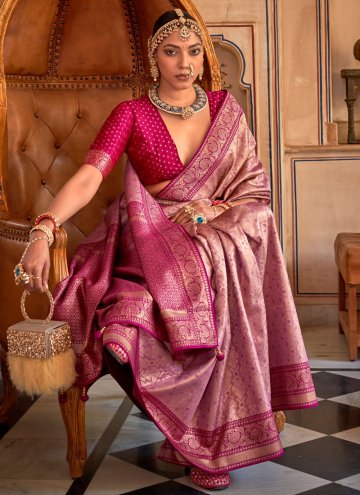 Remarkable Woven Banarasi Purple Classic Designer Saree