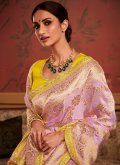 Remarkable Woven Silk Pink Classic Designer Saree - 3