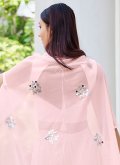 Rose Pink color Embroidered Georgette Trendy Salwar Kameez - 2
