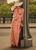 Rose Pink Organza Woven Designer Saree - 1