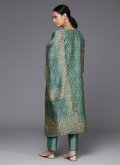 Sea Green Chanderi Silk Printed Salwar Suit - 1