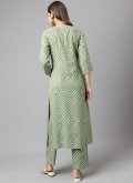 Sea Green Cotton  Designer Trendy Salwar Kameez - 2
