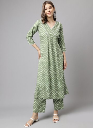 Sea Green Cotton  Designer Trendy Salwar Kameez