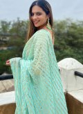 Sea Green Georgette Sequins Work Trendy Saree for Ceremonial - 4