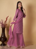 Sequins Work Georgette Pink Salwar Suit - 3