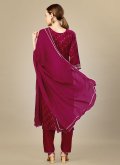 Silk Blend Trendy Salwar Suit in Pink Enhanced with Embroidered - 2