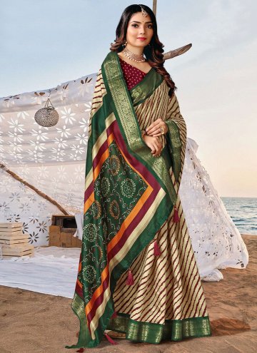 Silk Classic Designer Saree in Multi Colour Enhanced with Border