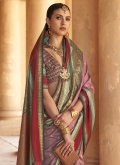 Silk Classic Designer Saree in Pink Enhanced with Patola Print - 1