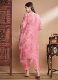 Silk Trendy Salwar Kameez in Pink Enhanced with Embroidered - 1