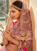 Silk Trendy Saree in Rose Pink Enhanced with Border - 1