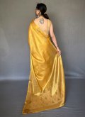 Silk Trendy Saree in Yellow Enhanced with Woven - 2