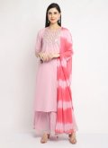 Thread Cotton  Pink Palazzo Suit - 1