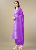 Violet Rayon Embroidered Salwar Suit - 2