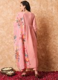 Viscose Salwar Suit in Pink Enhanced with Embroidered - 2